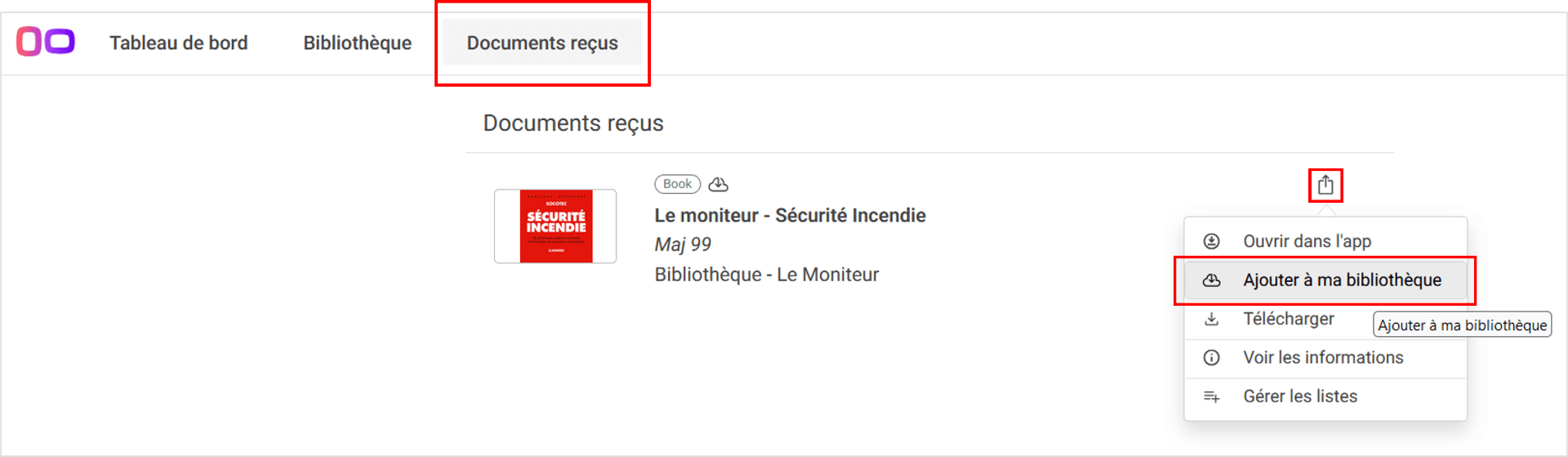 Ajout bibliothèque