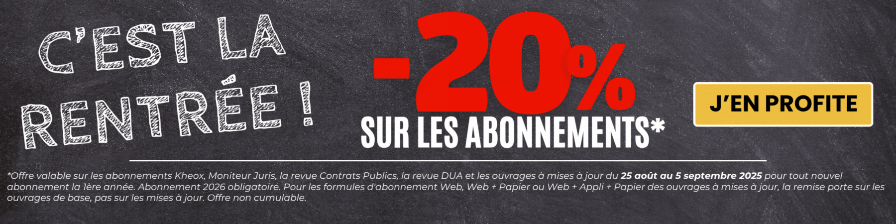 Moniteur - Promo rentrée abonnement 2025