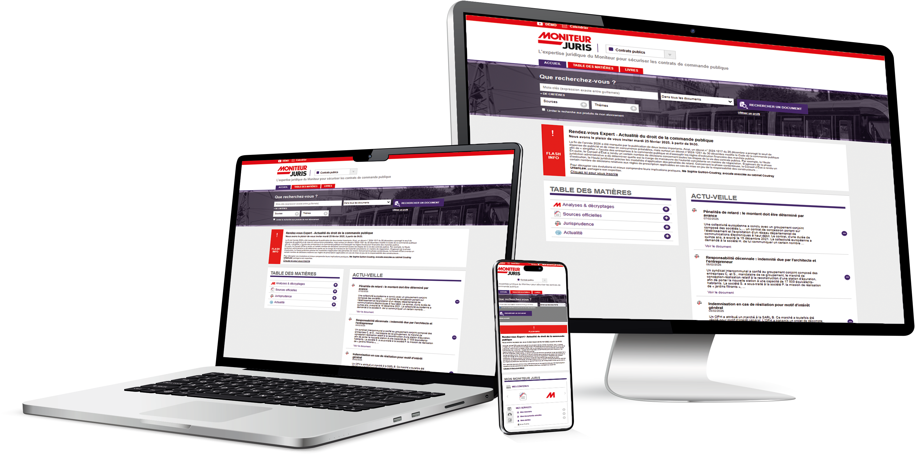 visuel ordinateur portable moniteur juris contrats publics