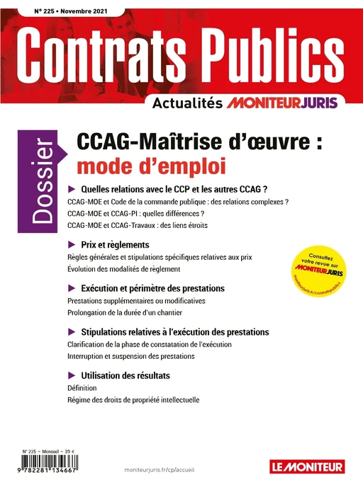 ACCP  n° 225 novembre 2021 -  Collectif - Le Moniteur