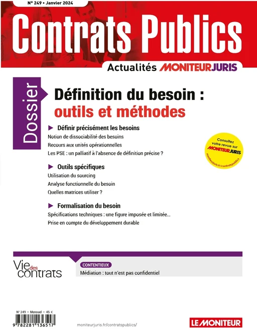 ACCP  n° 249 janvier 2024 -  Collectif - Le Moniteur