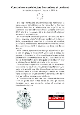 Construire une architecture bas carbone et du vivant - Extrait 1