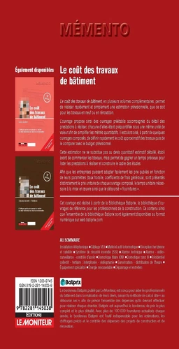 Le coût des travaux de bâtiment - Équipements pour les bâtiments connectés - Extrait 1