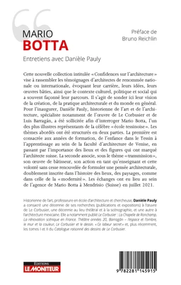 Mario Botta - Entretiens avec Danièle Pauly - Extrait 1