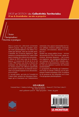 Droit et Gestion des Collectivités Territoriales - 2022 - Extrait 1
