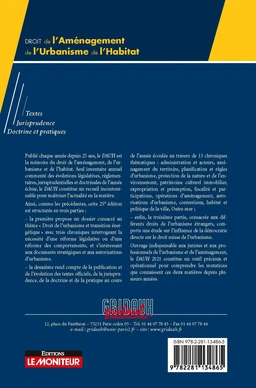 Droit de l'Aménagement, de l'Urbanisme et de l'Habitat 2021 - Extrait 1