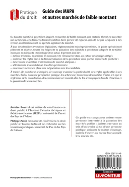 Guide des MAPA et autres marchés à faible montant - Extrait 1