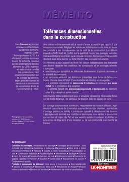 Tolérances dimensionnelles dans la construction - Extrait 1