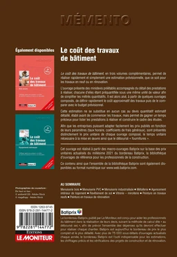 Le Coût des travaux de bâtiment - Second oeuvre - Finitions - Extrait 1