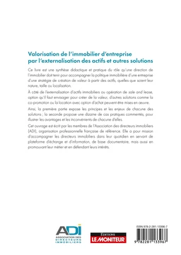 Valorisation de l'immobilier d'entreprise par l'externalisation des actifs et autres solutions - Extrait 1