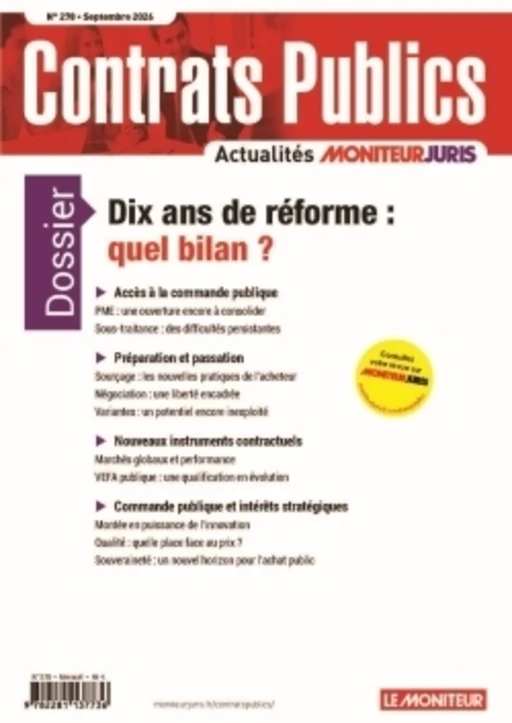 ACCP n° 278 septembre 2026 -  Collectif - Le Moniteur